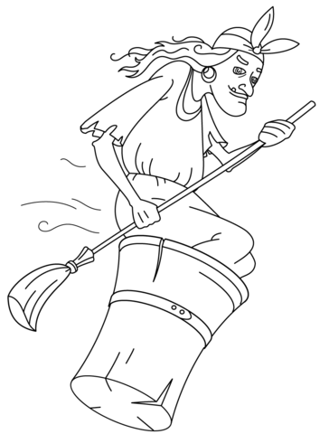 Baba Yaga Coloring Page